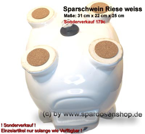 Sparschwein mit Beschriftung Riesen Spardose Nr. 2 Keramik 179c D